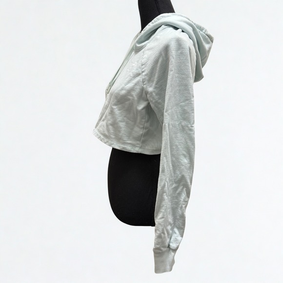 Gymshark Light Blue Cropped Hoodie Sweatshirt Long Sleeve Size S‎ - Picture 4 of 7